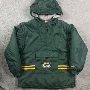 Vintage Green Bay Packers Jacket NFL Football Coat Puma Youth‎ XL